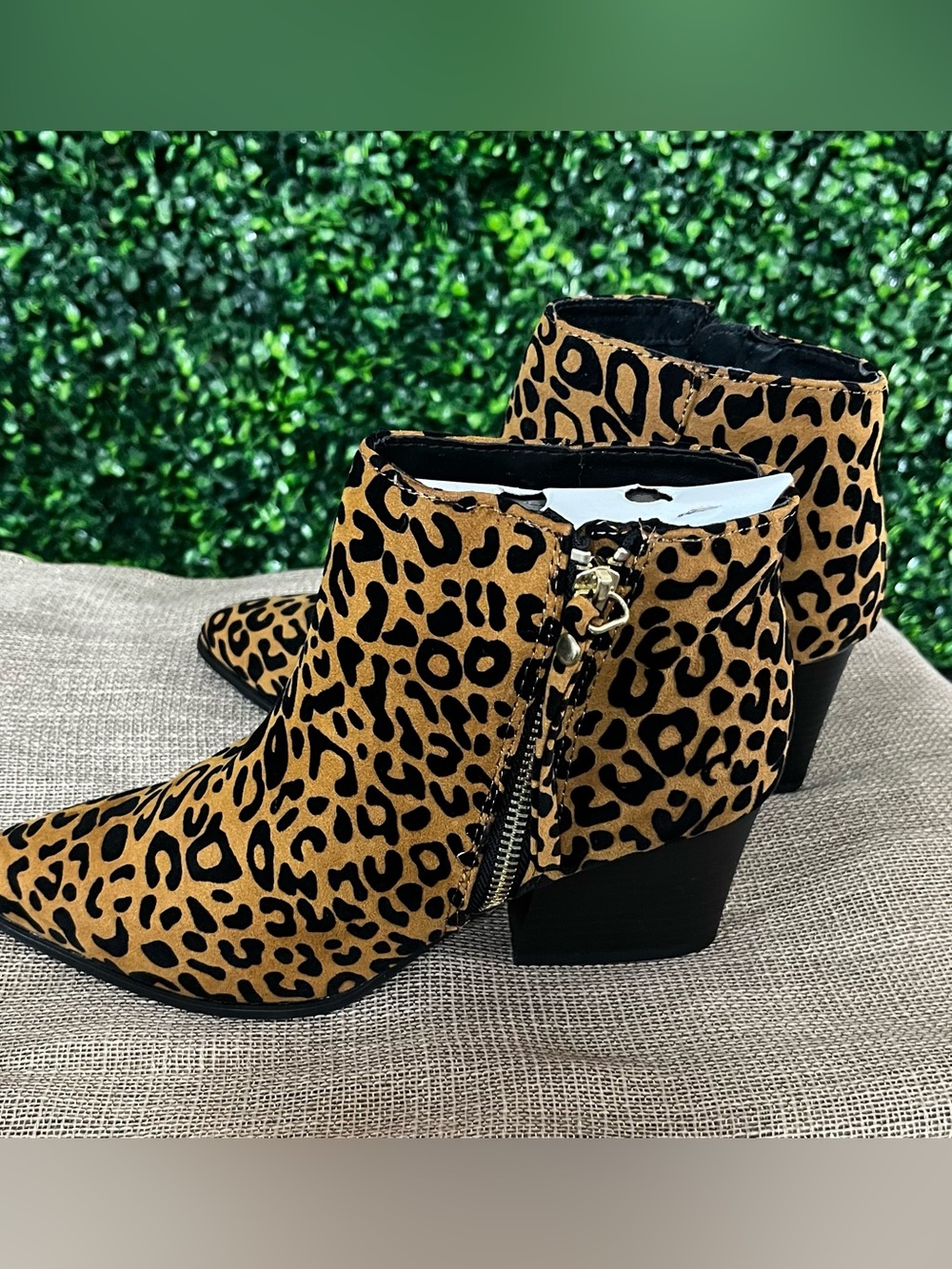 NEW in Box Leopard Print Ankle Booties Qupid Boutique